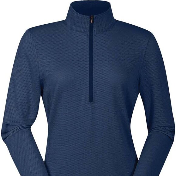 Kerrits Ladies Ice Fil Lite Long Sleeve Shirt - Navy - Picture 1 of 8